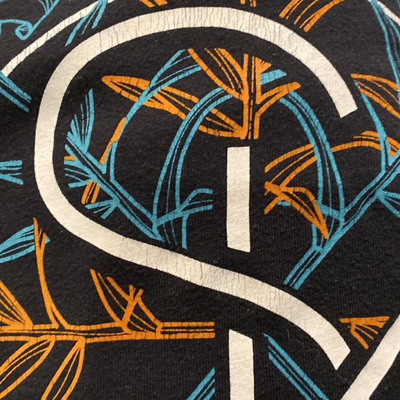 Hardpressed Print Studio | Small tiger lily orange and blue print t shirt - Picture 4 of 4